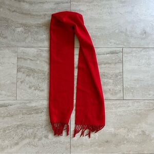 SOLD - Nordstrom Vintage Red Scarf with Fringe